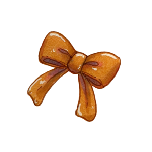Rust orange satin bow