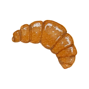 Golden, flaky croissant