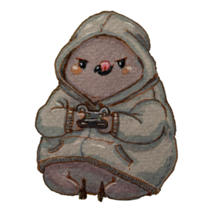 Finch in a grey hoodie hunched intently over a game controller