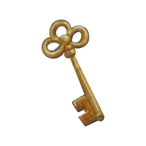 Ornate brass key