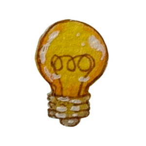 Glowing yellow lightbulb