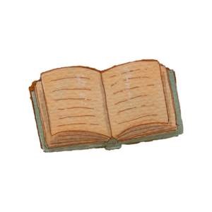 Open book with blank ruled pages