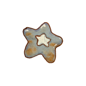 Soft blue star with a small white star at its center